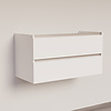 Trendline basic onderkast met greeplijst aluminium 100 Hoogglans Wit