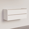 Trendline basic onderkast met greeplijst aluminium 120 Hoogglans Wit