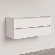 Trendline basic onderkast met greeplijst aluminium 120 Hoogglans Wit