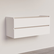 Trendline basic onderkast met greeplijst aluminium 120 Mat Wit