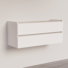 Trendline basic onderkast met greeplijst aluminium 120 Mat Wit
