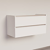 Trendline basic onderkast met greeplijst aluminium 100 Mat Wit