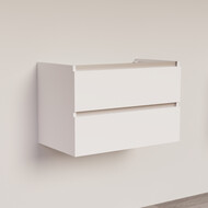 Trendline basic onderkast met greeplijst aluminium 80 Mat Wit