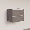 Trendline basic onderkast met greeplijst aluminium  60 Silver Oak