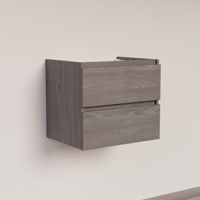 Trendline basic onderkast met greeplijst in korpus kleur 60 Silver Oak