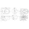 Wandcloset easy flush rimfree bidet warm / koud water met slim toiletzitting softclose en quickrelease
