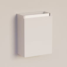 Trendline basic fonteinkast met greeplijst aluminium Hoogglans Wit