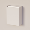 Trendline basic fonteinkast met greeplijst Aluminium Mat Wit