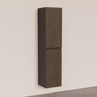 Trendline basic kolomkast met greeplijst Mat Zwart Brown Oak
