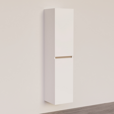 Trendline basic kolomkast met greeplijst aluminium Hoogglans Wit