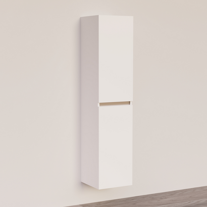 Trendline basic kolomkast met greeplijst aluminium Mat Wit