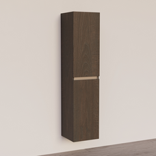 Trendline basic kolomkast met greeplijst aluminium Brown Oak