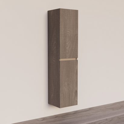 Trendline basic kolomkast met greeplijst aluminium Silver Oak