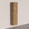 Trendline basic kolomkast met greeplijst aluminium Tabak Oak