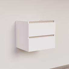 Trendline basic onderkast met greeplijst aluminium 60 Mat Wit
