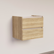 Trendline basic onderkast met greeplijst aluminium  60 Natural Oak