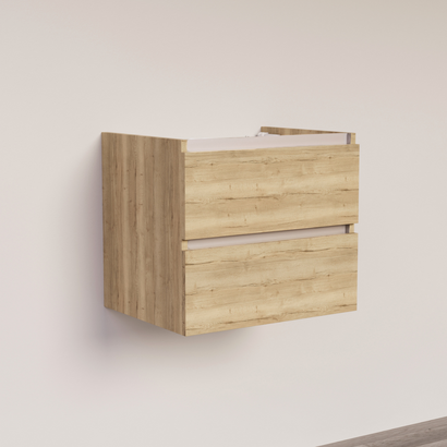 Trendline basic onderkast met greeplijst aluminium  60 Natural Oak
