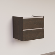 Trendline basic onderkast met greeplijst aluminium  60 Brown Oak