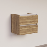 Trendline basic onderkast met greeplijst aluminium  60 Tabak Oak