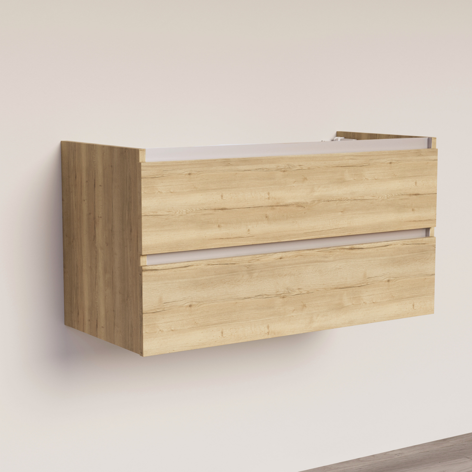 Trendline basic onderkast met greeplijst aluminium 100