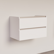 Trendline basic onderkast met greeplijst aluminium 80 Mat Wit
