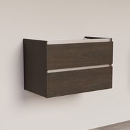 Trendline basic onderkast met greeplijst aluminium 80 Brown Oak