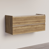 Trendline basic onderkast met greeplijst aluminium 120 Tabak Oak