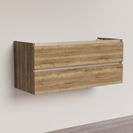 Trendline basic onderkast met greeplijst aluminium 120 Tabak Oak