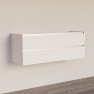 Trendline basic onderkast met greeplijst aluminium 140 Mat Wit