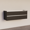 Trendline basic onderkast met greeplijst aluminium 140 Black Oak