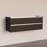 Trendline basic onderkast met greeplijst aluminium 140 Black Oak