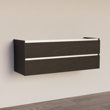 Trendline basic onderkast met greeplijst aluminium 140 Black Oak