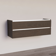 Trendline basic onderkast met greeplijst aluminium 140 Brown Oak