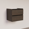 Trendline basic onderkast met greeplijst Mat Zwart 60 Brown Oak