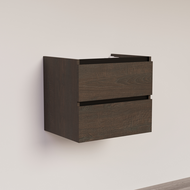 Trendline basic onderkast met greeplijst Mat Zwart 60 Brown Oak