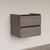 Trendline basic onderkast met greeplijst Mat Zwart 60 Silver Oak