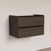 Trendline basic onderkast met greeplijst Mat Zwart 80 Brown Oak
