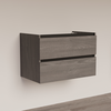 Trendline basic onderkast met greeplijst Mat Zwart 80 Silver Oak