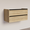 Trendline basic onderkast met greeplijst Mat Zwart 100 Natural Oak