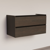 Trendline basic onderkast met greeplijst Mat Zwart 100 Brown Oak