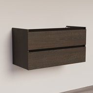 Trendline basic onderkast met greeplijst Mat Zwart 100 Brown Oak