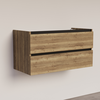 Trendline basic onderkast met greeplijst Mat Zwart 100 Tabak Oak
