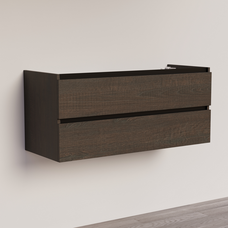 Trendline basic onderkast met greeplijst Mat Zwart 120 Brown Oak