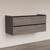 Trendline basic onderkast met greeplijst Mat Zwart 120 Silver Oak