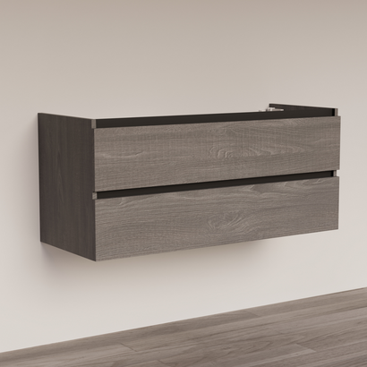 Trendline basic onderkast met greeplijst Mat Zwart 120 Silver Oak