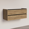 Trendline basic onderkast met greeplijst Mat Zwart 120 Tabak Oak