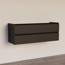 Trendline basic onderkast met greeplijst Mat Zwart 140 Black Oak