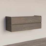 Trendline basic onderkast met greeplijst in korpus kleur 140 Silver Oak