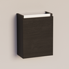 Trendline basic fonteinkast met greeplijst Aluminium Black Oak