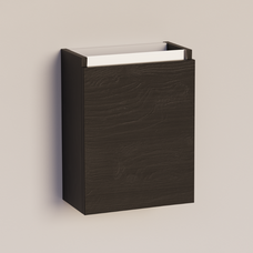 Trendline basic fonteinkast met greeplijst Aluminium Black Oak